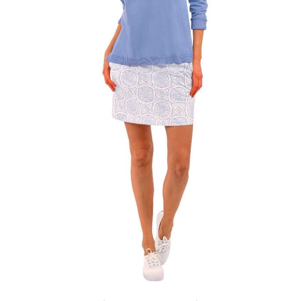 Gretchen Scott Blue Patterned Golf Skirt